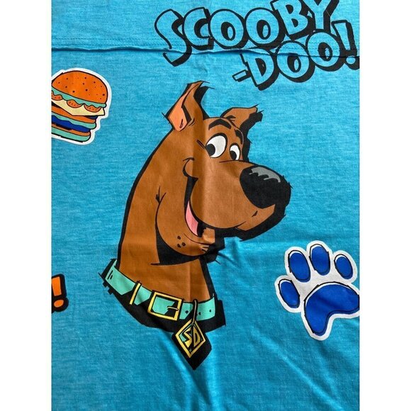 Scooby-Doo Kids' T-Shirt - Blue Graphic Tee With Scooby & Burger Print - Ruh Roh - Picture 2 of 6